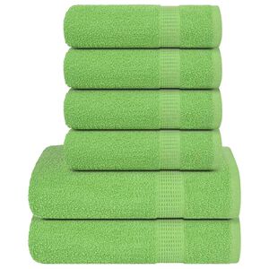 vidaXL Set prosoape FROGN 6 piese, verde măr, 360 g/m&sup2;