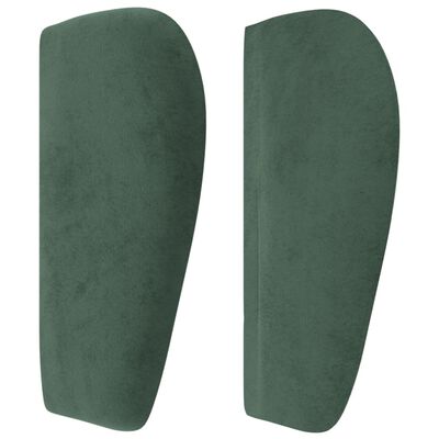vidaXL Tăblie de pat cu aripioare verde închis 83x23x78/88 cm catifea
