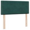 vidaXL Pat box spring cu saltea, verde &icirc;nchis, 90x210 cm, catifea