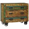 vidaXL Bufet cu sertar Maro 80 x 30 x 65 cm Lemn recuperat masiv