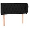 vidaXL Tăblie de pat cu aripioare negru 103x23x78/88 cm textil