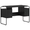 vidaXL Birou cu spațiu de depozitare Stejar Negru 120 x 50.5 x 75.5 cm