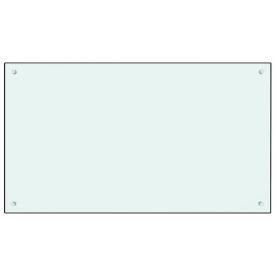 vidaXL Panou antistropi de bucătărie, alb, 100x60 cm sticlă securizată