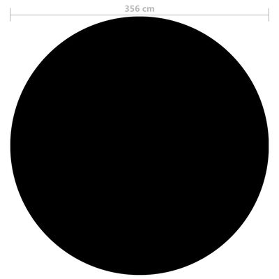 vidaXL Prelată piscină, negru, 356 cm, PE