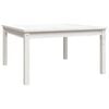 vidaXL Măsuță de grădină, alb, 82,5x82,5x45 cm, lemn masiv de pin