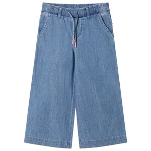 vidaXL Pantaloni pentru copii, albastru denim, 92