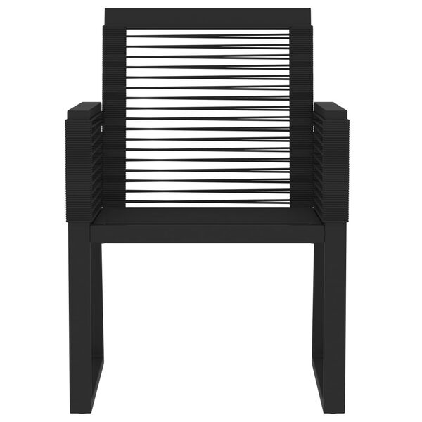 vidaXL Set de mobilier pentru grădină, 3 piese, negru