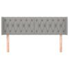 vidaXL Tăblie de pat cu aripioare gri deschis 147x16x78/88 cm textil