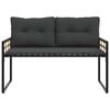 vidaXL Set de Mobilier pentru Exterior cu pernă 4 pcs Gri închis