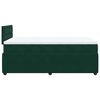 vidaXL Pat box spring cu saltea, verde &icirc;nchis, 120x200 cm, catifea
