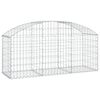 vidaXL Coș gabion arcuit, 150x50x60/80 cm, fier galvanizat