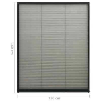 vidaXL Plasă insecte pentru ferestre, antracit, 120x160 cm, aluminiu