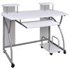vidaXL Birou de computer, alb, 110x52x88,5 cm, lemn prelucrat