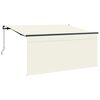 vidaXL Copertină retractabilă Crem 300 x 200 cm Poliester și Aluminiu