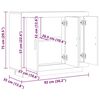 vidaXL Dulap, Stejar artizanal, 92x35x75 cm, lemn compozit