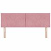 vidaXL Tăblie cap cu headboard Roz 160 cm Catifea