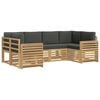 vidaXL Set de canapele de exterior 6 pcs Alb și antracit