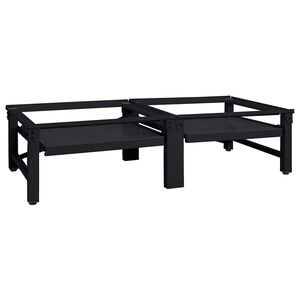 vidaXL Suport pentru mașina de spălat 2 pcs Negru 64 x 55 x 32.5 cm