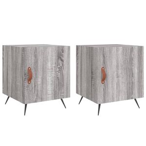 vidaXL Noptiere, 2 buc., gri sonoma, 40x40x50 cm, lemn compozit