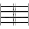 vidaXL Grilă Fereastră Negru 75.5 x 60 cm Oțel vopsit electrostatic