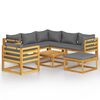 vidaXL Set mobilier grădină cu perne, 8 piese, lemn masiv acacia