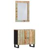 vidaXL Set mobilier de baie, 2 piese, lemn masiv reciclat