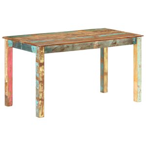 vidaXL Masă de bucătărie, 140 x 70 x 76 cm, lemn masiv reciclat