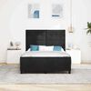 vidaXL Pat cu arcuri cu headboard Negru 140 x 190 cm Catifea