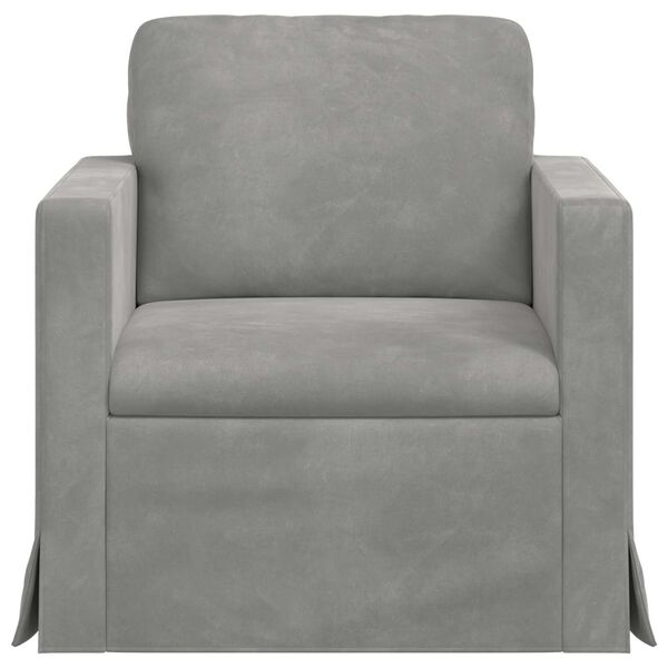 vidaXL Canapea Gri deschis