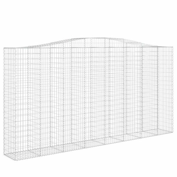 vidaXL Coșuri gabion arcuite, 9 buc 400x50x200/220 cm, fier galvanizat