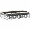 vidaXL Set mobilier de grădină cu perne, 13 piese, negru, poliratan