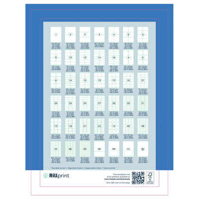 rillprint Etichete autocolante, alb, 105x148 mm, 1000 coli