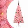 vidaXL Brad de Crăciun Roz 150 cm PVC