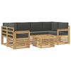 vidaXL Set de canapele de exterior 7 pcs Alb și antracit Poliester