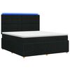 vidaXL Pat cu arcuri LED și saltea Negru 180 x 200 cm Țesătură