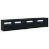 vidaXL Cabinet TV 2 buc. Stejar Negru Lemn prelucrat