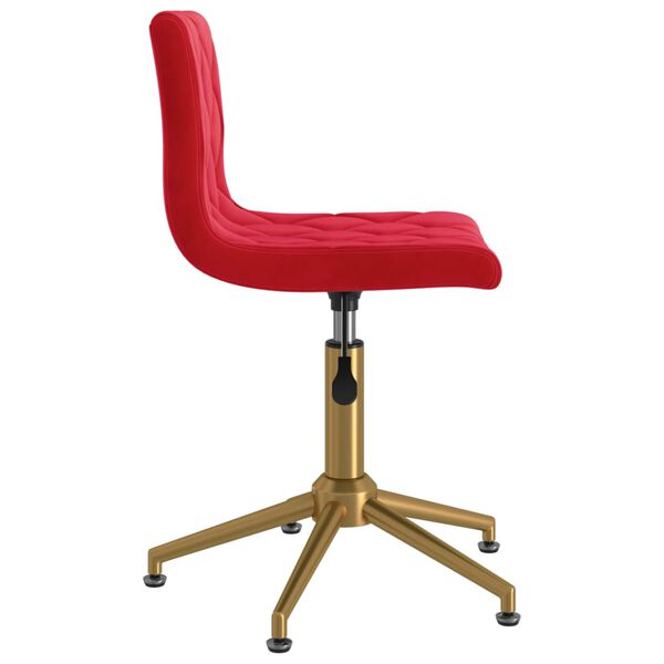 vidaXL Scaune de masă pivotante, 4 buc., roșu vin, catifea