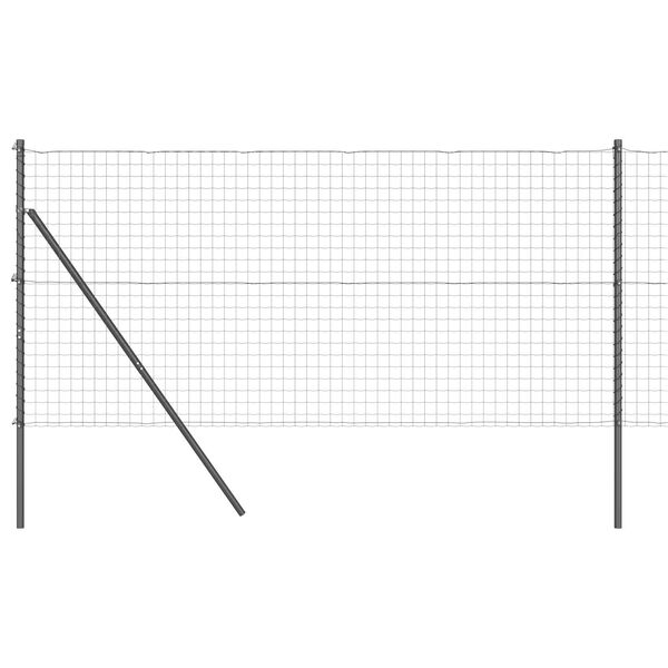 vidaXL Gard cu St&acirc;lp Gri 1 x 10 m Oțel și PVC