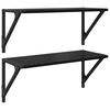 vidaXL Șemele de perete 2 buc. Stejar Negru 60 x 25 x 25,5 cm