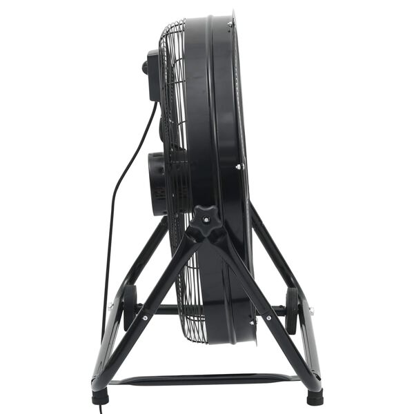 vidaXL Ventilator industrial cu tambur, negru, 60 cm, 180 W