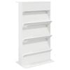 vidaXL Raft pentru reviste Alb 70 x 41 x 126 cm Lemn prelucrat