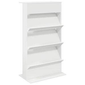 vidaXL Raft pentru reviste Alb 70 x 41 x 126 cm Lemn prelucrat