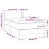 vidaXL Pat box spring cu saltea, albastru &icirc;nchis, 100x200 cm, catifea