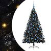 vidaXL Pom de Crăciun artificial pre-iluminat Negru 180 cm PVC