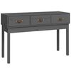 vidaXL Masă consolă, gri, 114x40x75 cm, lemn masiv de pin