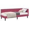 vidaXL Cadru de pat colțar cu saltea cu headboard 2 pcs Verde Catifea