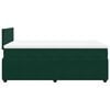 vidaXL Pat box spring cu saltea, verde &icirc;nchis, 120x190 cm, catifea