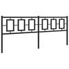 vidaXL Tăblie de pat de schimb metalică, negru, 193 cm