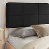 vidaXL Cadru de pat cu tăblie tapițată cu headboard Negru 180 x 200 cm