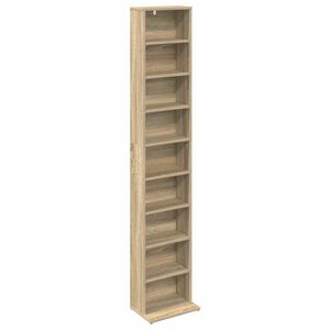 vidaXL Dulap pentru CD-uri Stejar Sonoma 33 x 23,5 x 175 cm